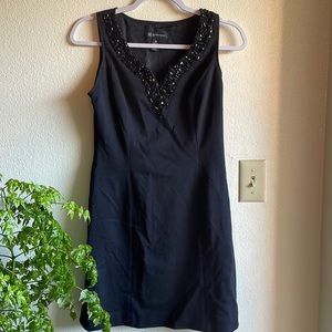 Black mid length dress